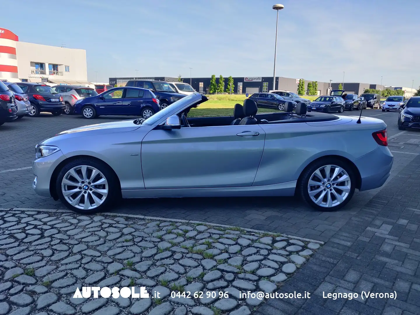 BMW 220 220D Cabrio Luxury Automatica Argento - 2