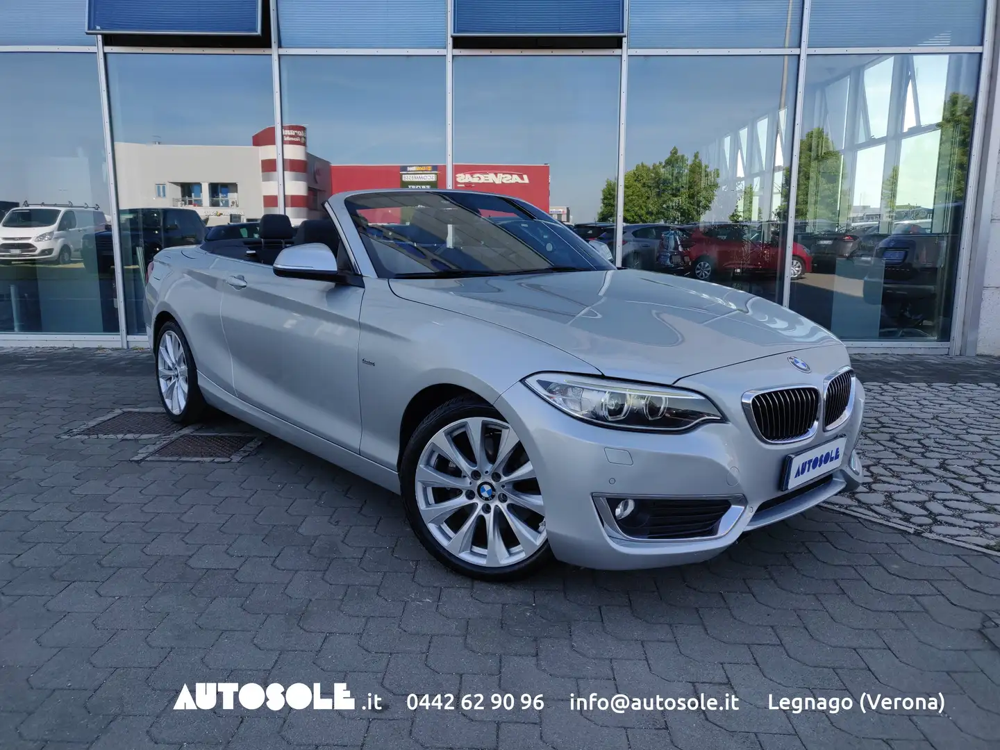 BMW 220 220D Cabrio Luxury Automatica Argento - 1
