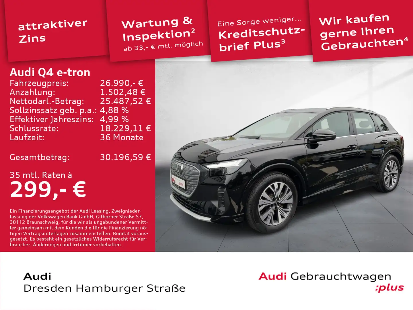 Audi Q4 e-tron 35 advanced LED Navi Schwarz - 1