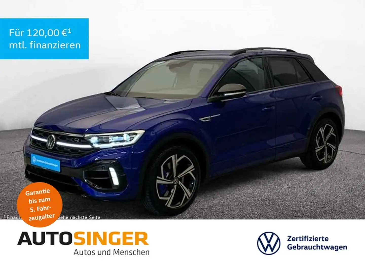 Volkswagen T-Roc R TSI DSG 4M *IQ-L*AHK*ACC*NAVI*R-CAM*SHZ* Blau - 1