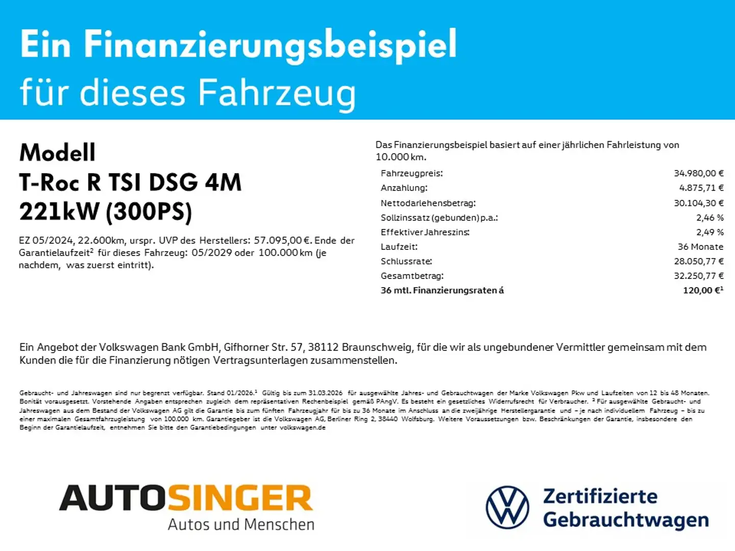 Volkswagen T-Roc R TSI DSG 4M *IQ-L*AHK*ACC*NAVI*R-CAM*SHZ* Blau - 2