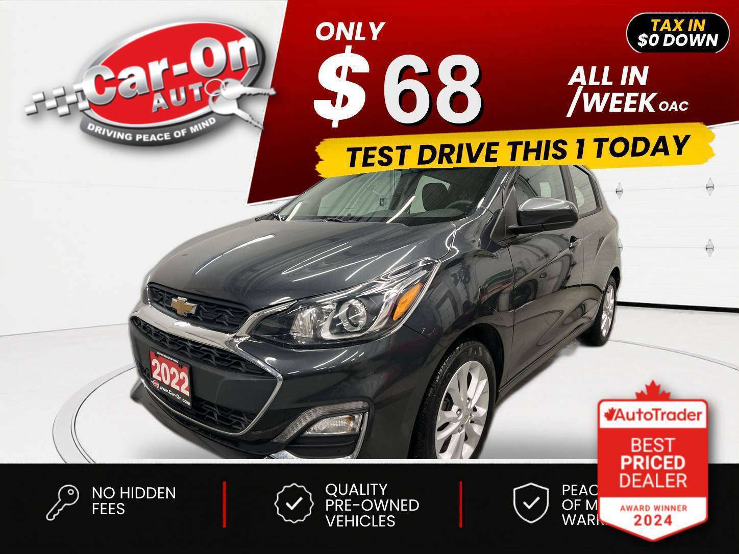 Gray 2022 Chevrolet Spark Hatchback Front-Wheel Drive Automatic