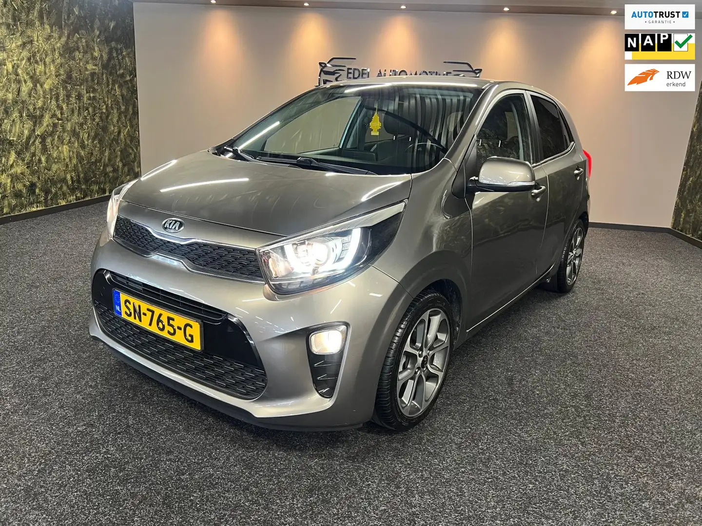 Kia Picanto 1.0 CVVT Design Edition-FULL OPTIE-NAVI-LED-CRUIS- Grijs - 1