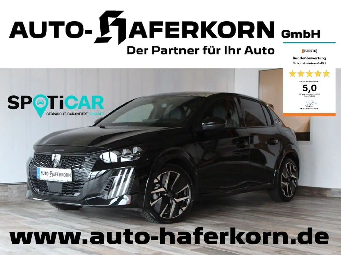 Peugeot 208 GT Hybrid 136*LED*DAB*360°*ACC*NAV* Schwarz - 1