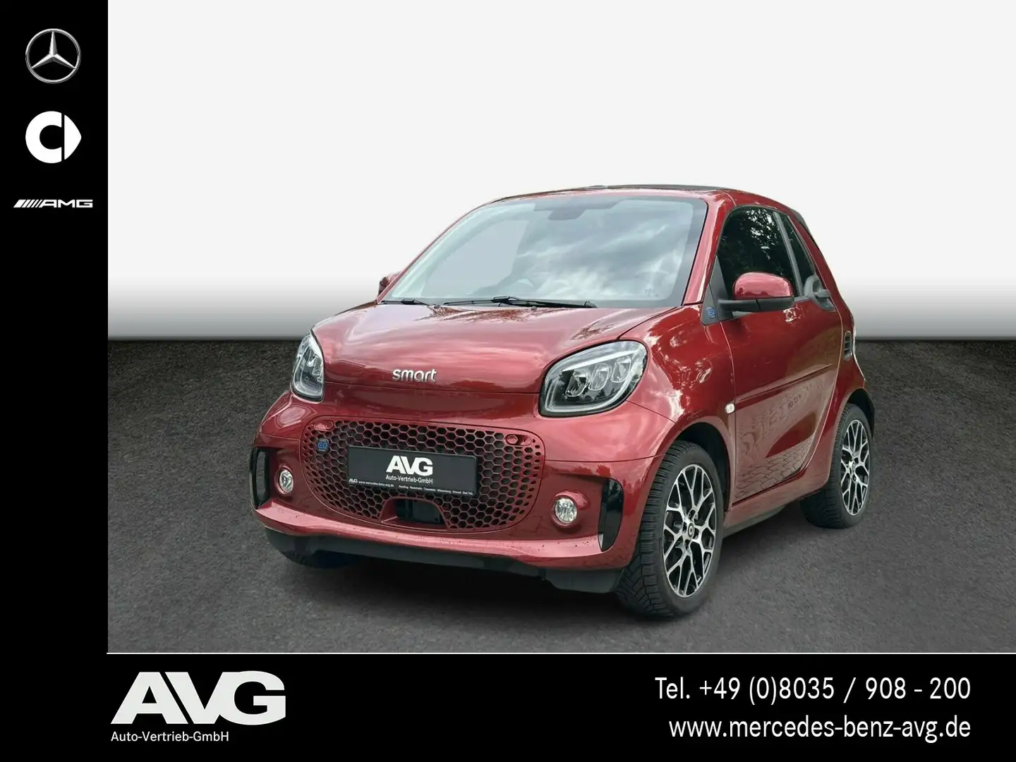 smart forTwo EQ cabrio prime NAVI RFK Klima SHZ LED Bluetooth Rouge - 1