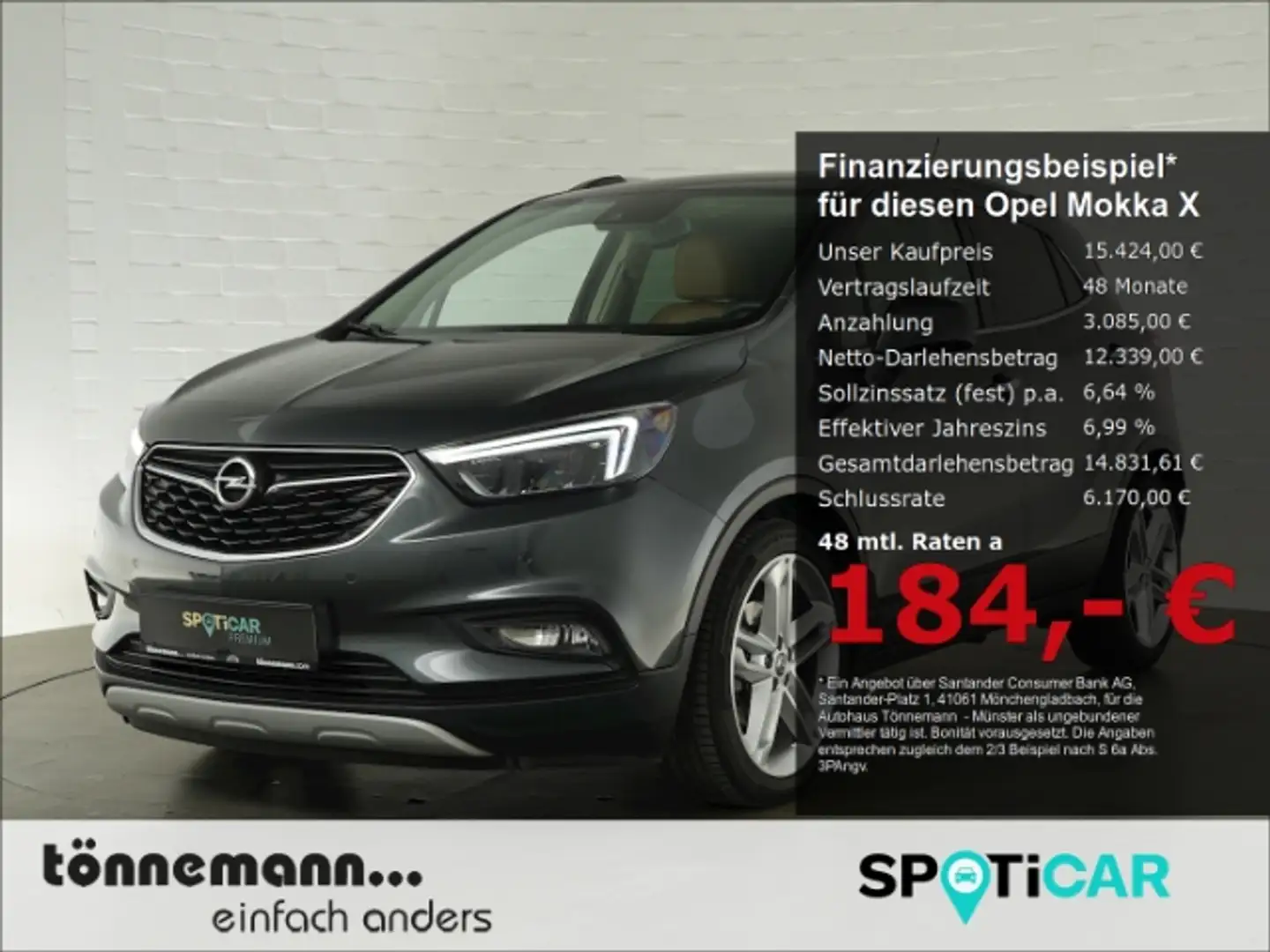 Opel Mokka X ULTIMATE AT+LED+NAVI+RÜCKFAHRKAMERA+SCHIEBEDACH+ST Grijs - 1
