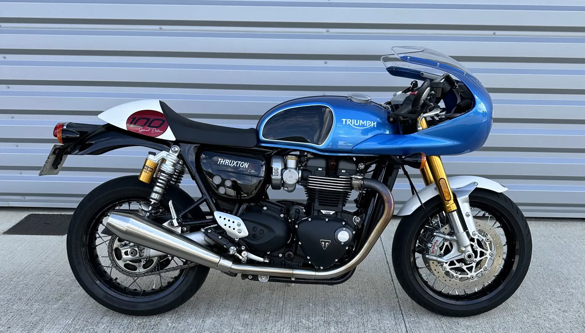 Triumph Thruxton Blauw - 1