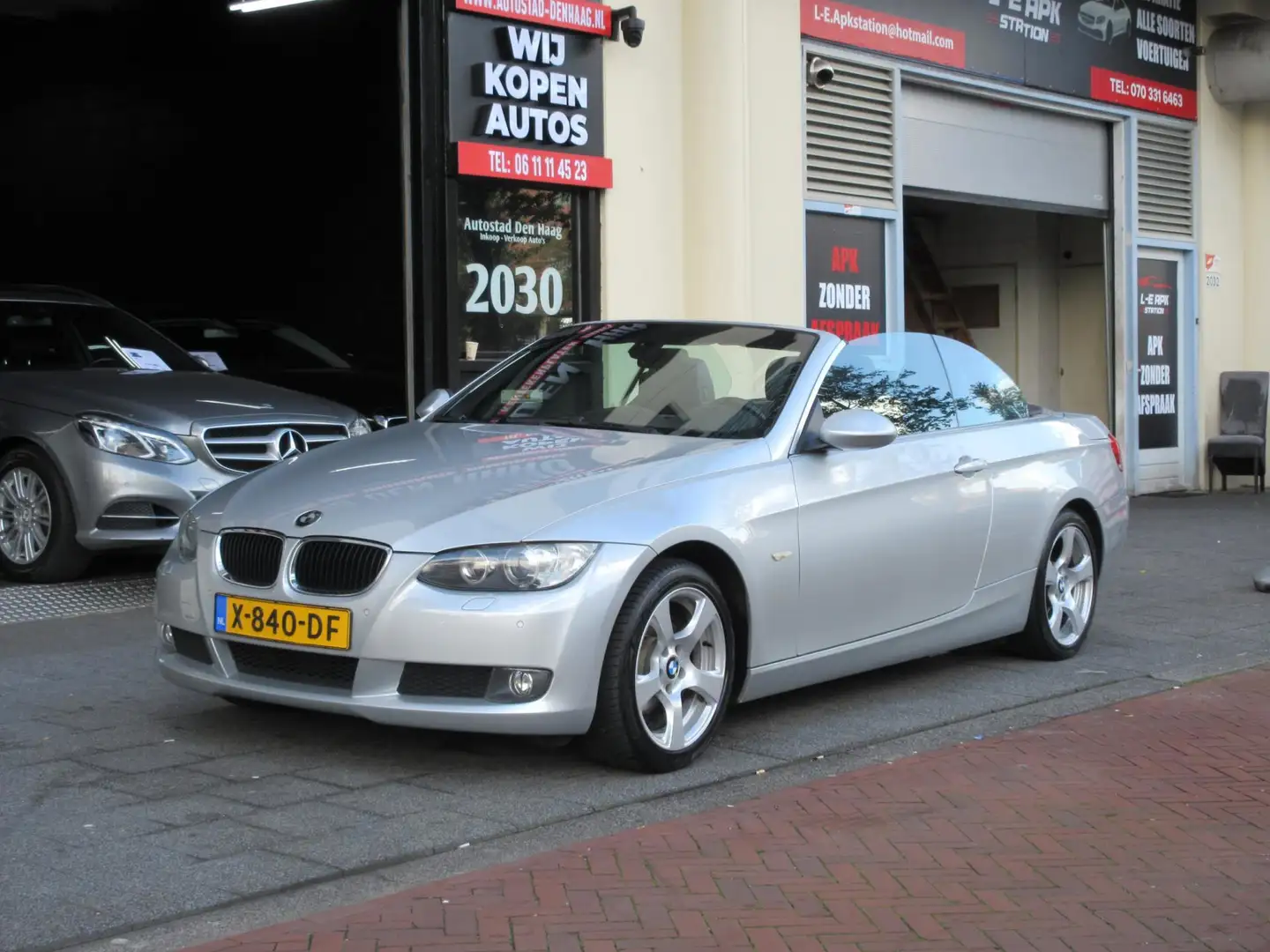 BMW 320 3-serie Cabrio 320i Clima Navi Leer Grijs - 1