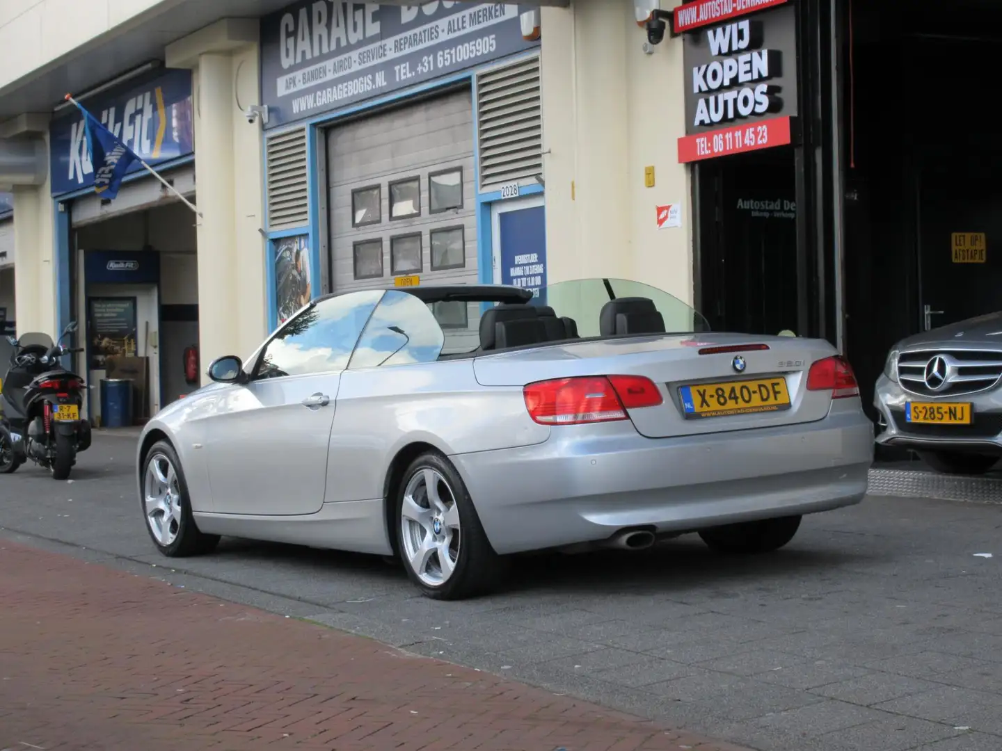 BMW 320 3-serie Cabrio 320i Clima Navi Leer Grijs - 2