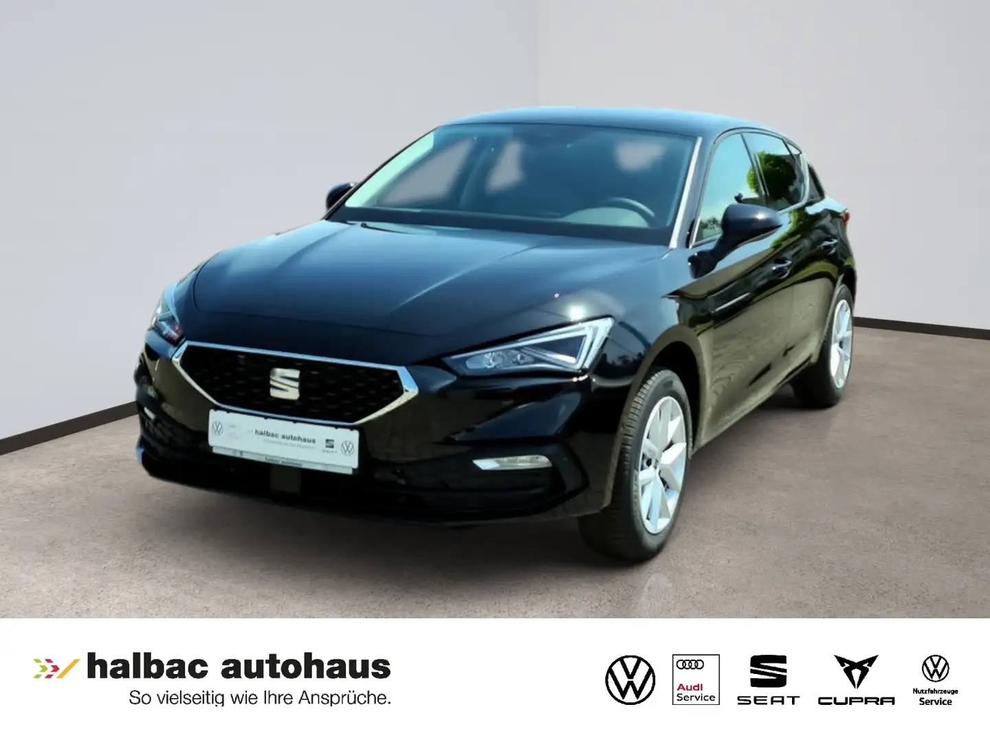 SEAT Leon 2.0 TDI DSG STYLE +VOLLLED+SHZ+PDC+KAMERA+MEDIAPL Schwarz - 1
