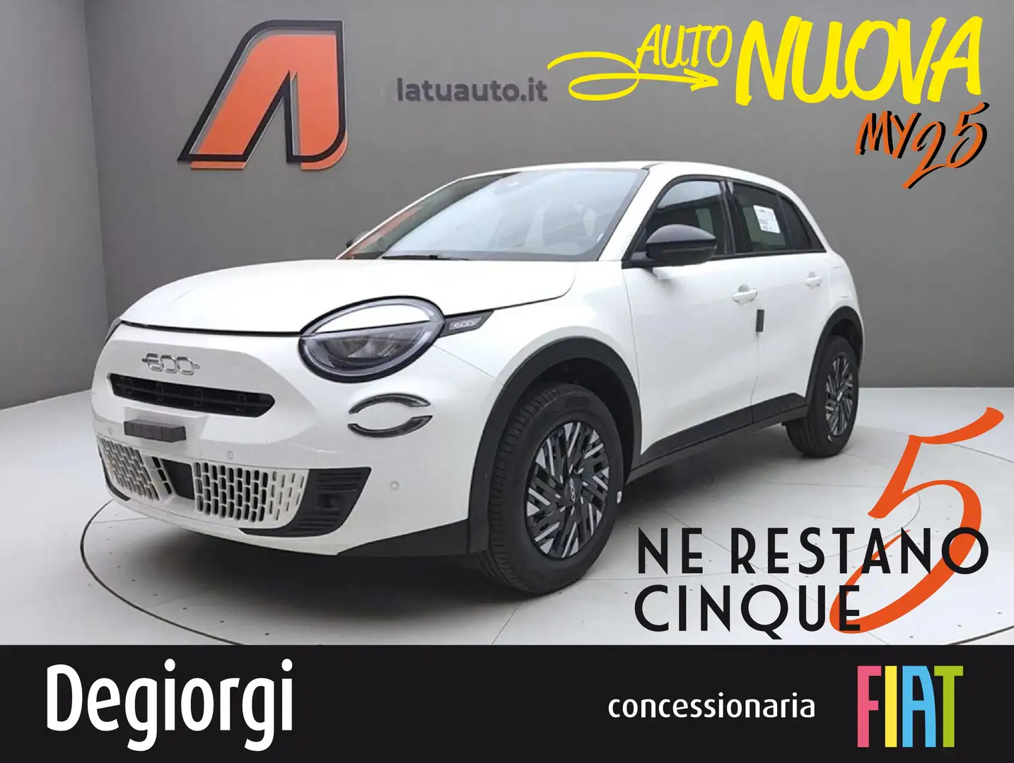 Fiat 600 1.2 100CV HYBRID DCT Bianco - 1
