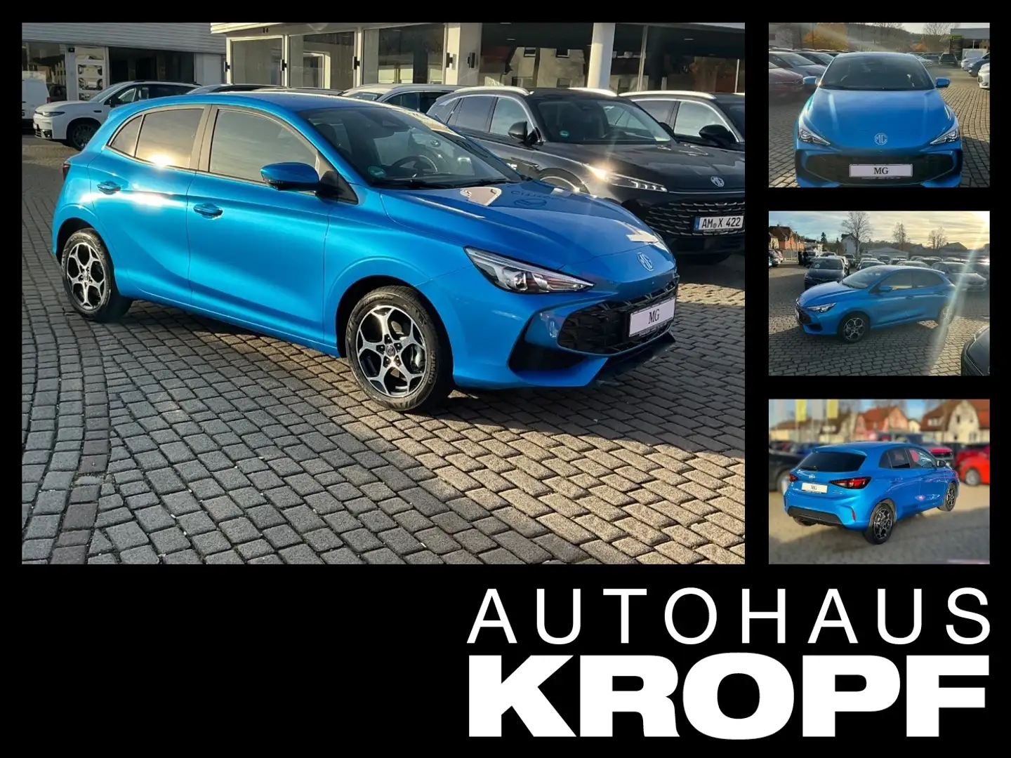 MG MG3 Luxury Voll-Hybrid 360 SpurH LED KlimaA PDC Blau - 1