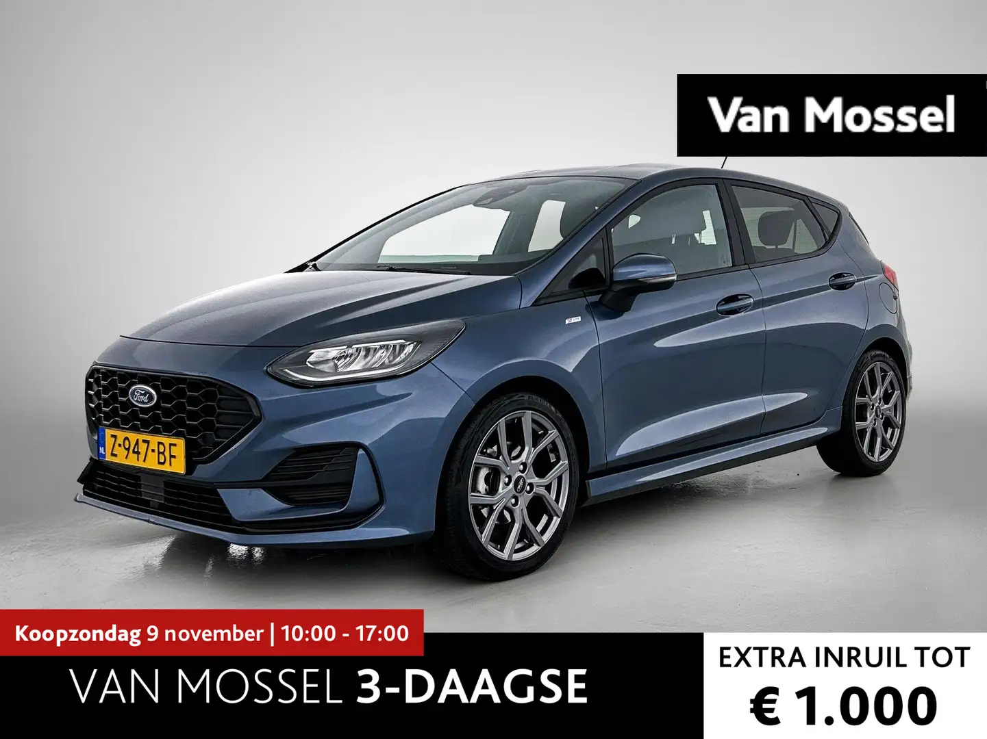 Ford Fiesta 1.0 EcoBoost Hybrid ST-Line Winterpack Bleu - 1