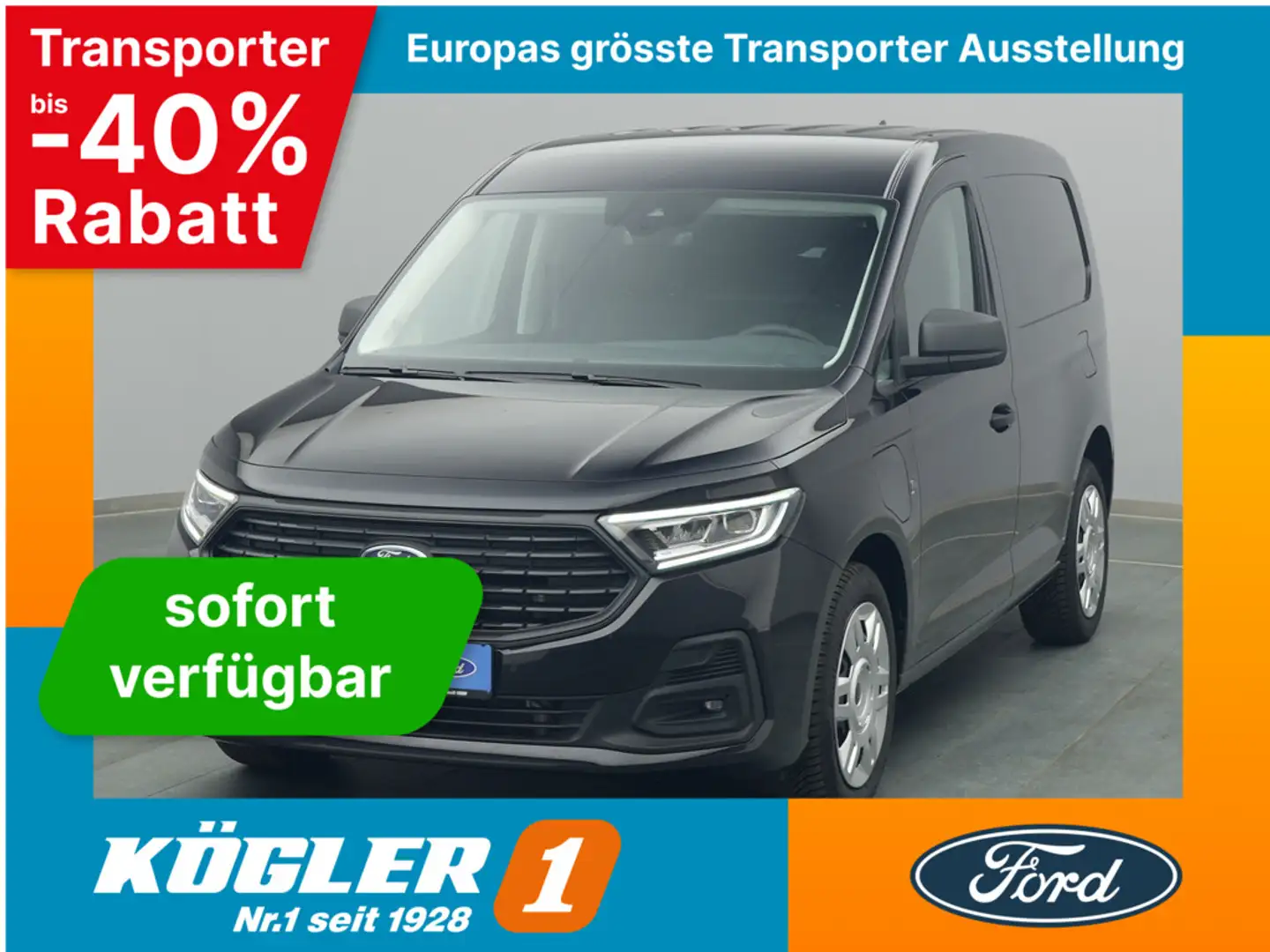 Ford Transit Connect Trend/AHK/LED/SHZ  -37%* Zwart - 1