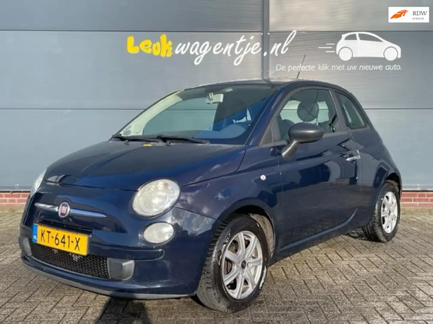 Fiat 500 1.2 Naked *lichtmet. velgen *halfleder *donkerblau Blauw - 1