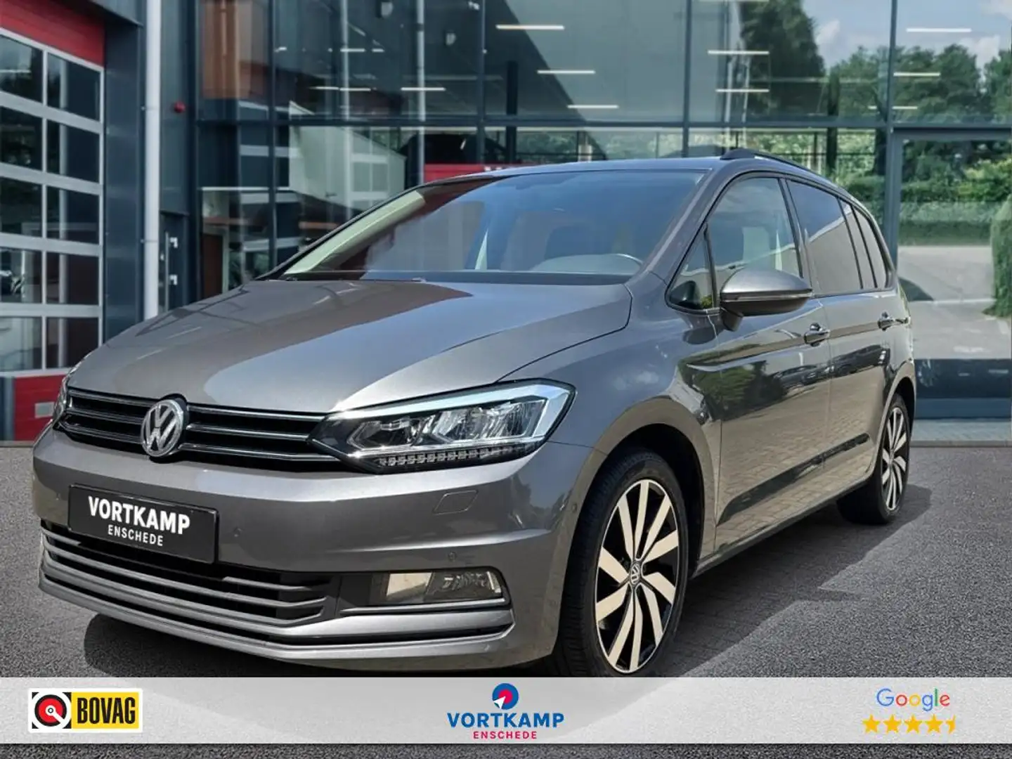 Volkswagen Touran 1.4 TSI DSG COMFORTLINE 7P TREKHAAK/NAVI/CARPLAY/A Grijs - 1