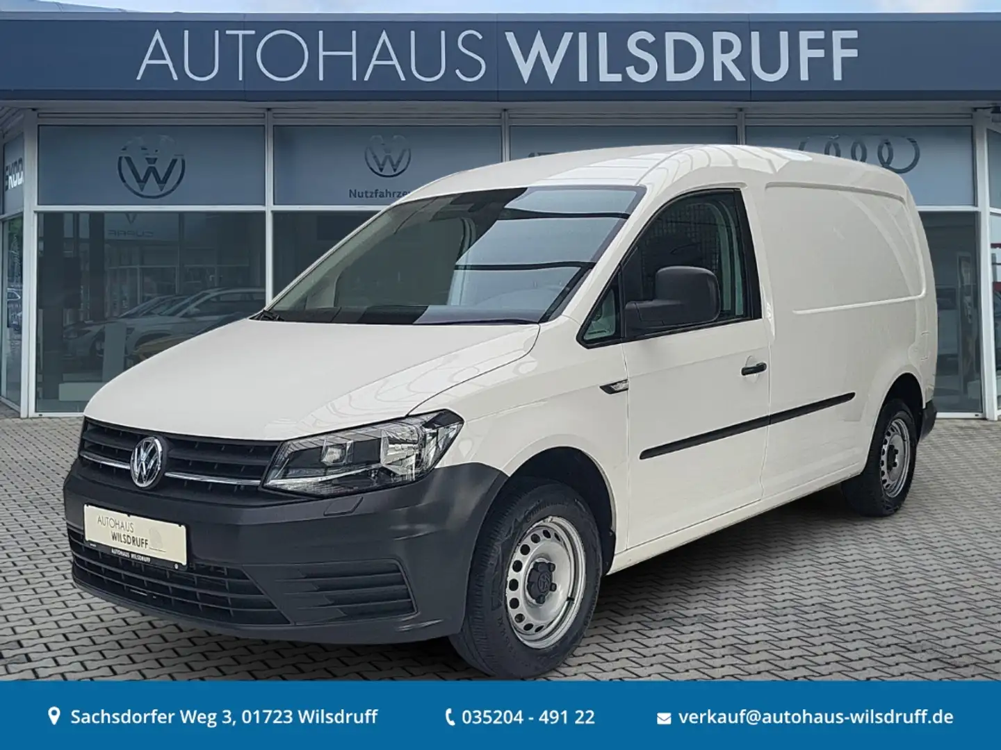 Volkswagen Caddy Nfz Maxi Kasten AHK SHZ PDC Klima Weiß - 1