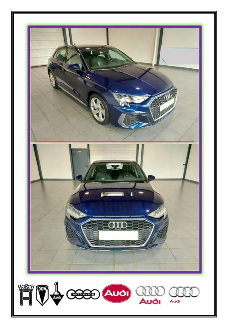 Audi A3 Sportback 35TDI Black line S tronic Azul - 2