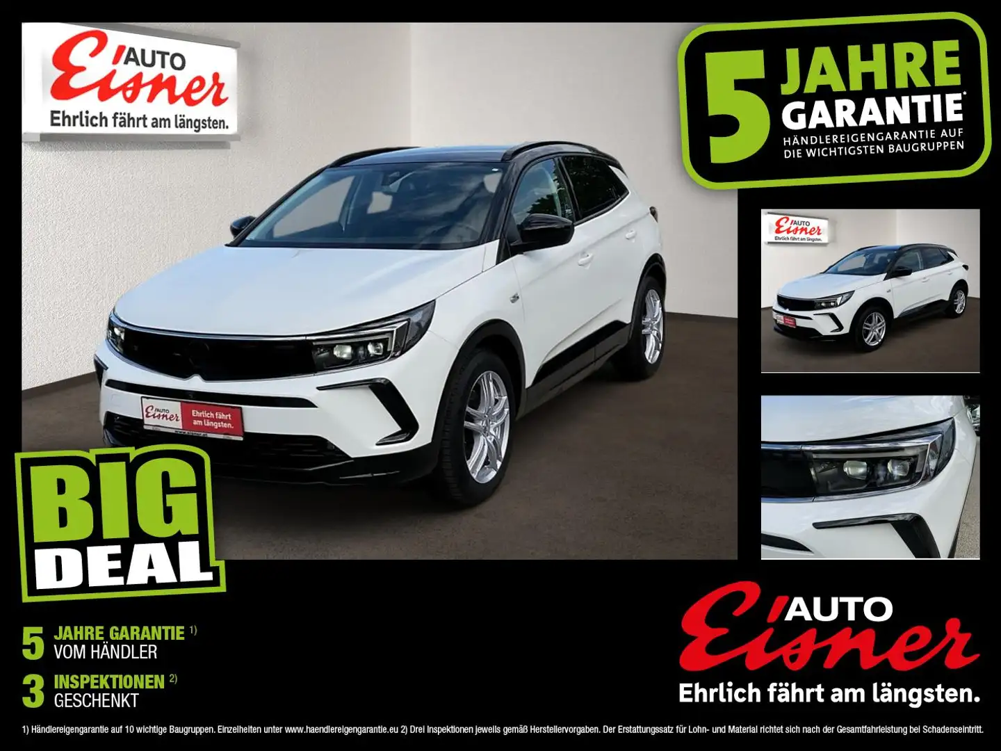 Opel Grandland X 1.2 Turbo GS Line AHK LM Weiß - 1