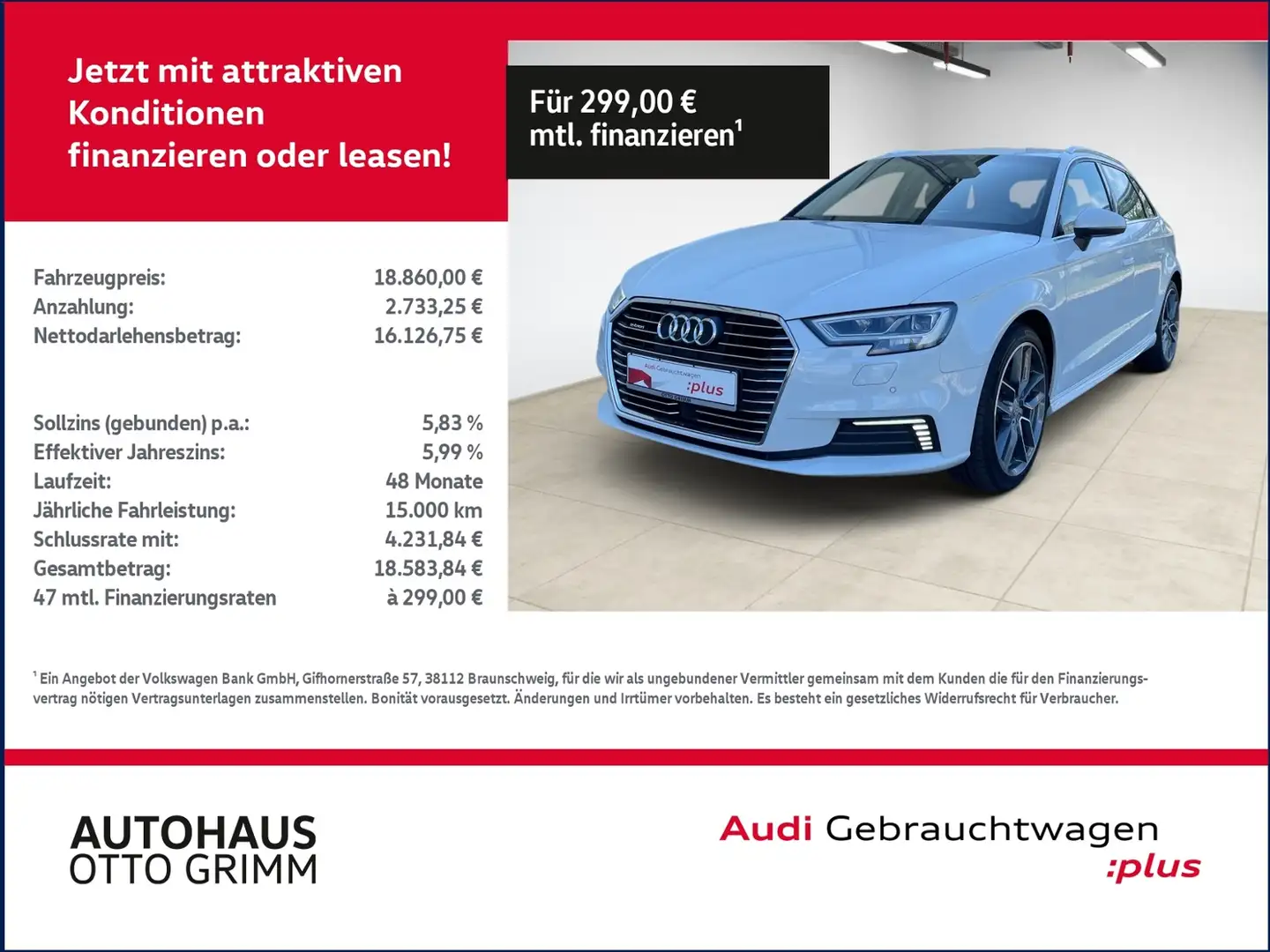 Audi A3 Sportback e-tron 1,4 TFSi design LED LEDER Weiß - 1