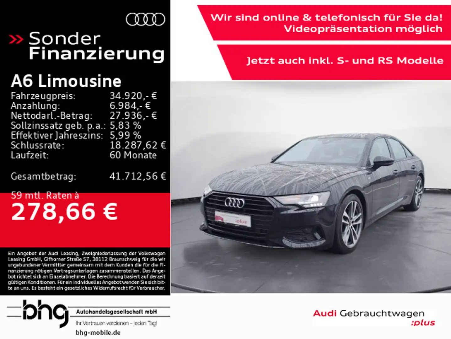 Audi A6 45 TFSI S-tronic advanced S-Line Negro - 1