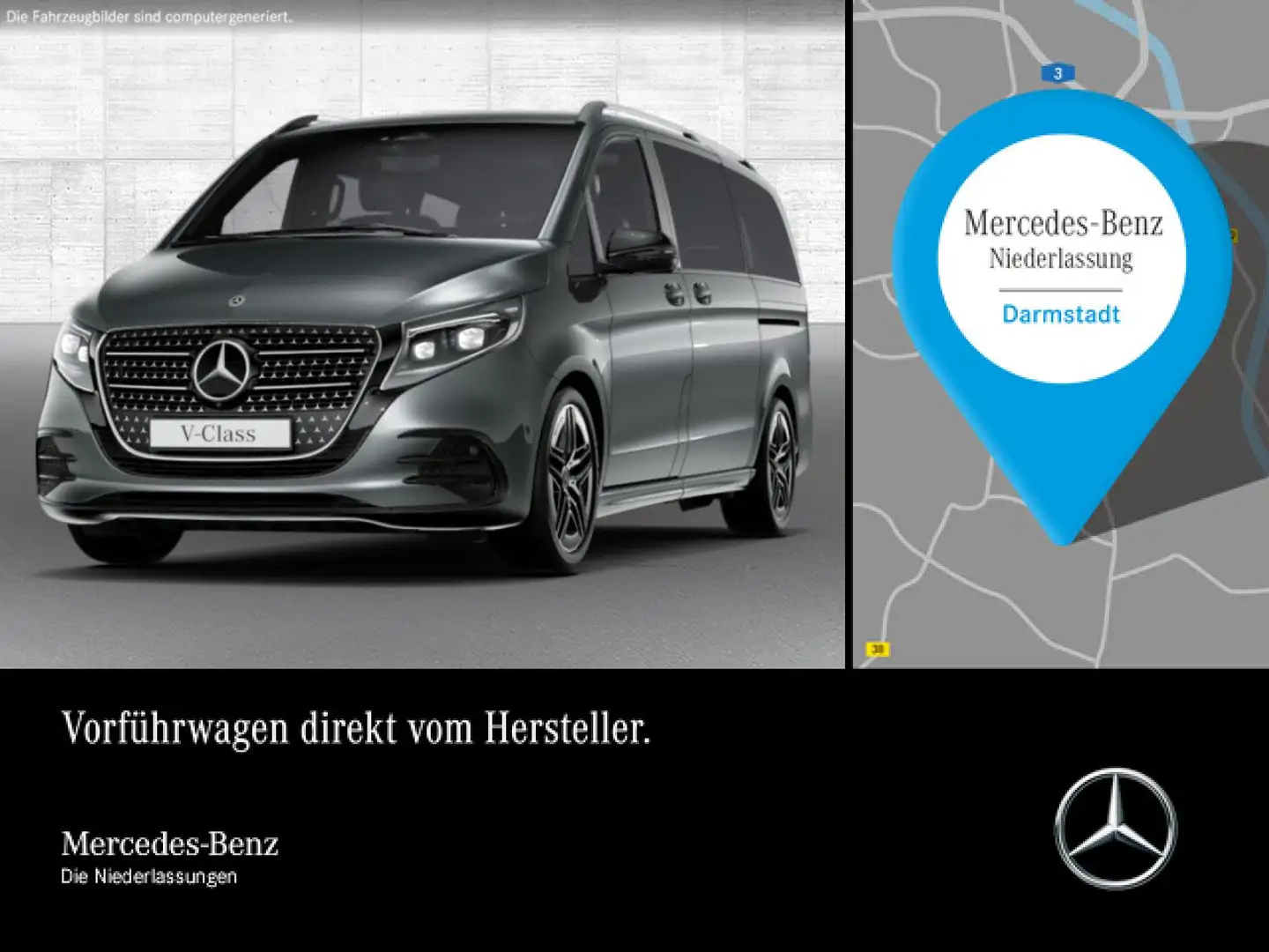 Mercedes-Benz V 300 d AVANTGARDE+AMG+SchiebDa+9G+AHK+StandHZ+DIS Grau - 1