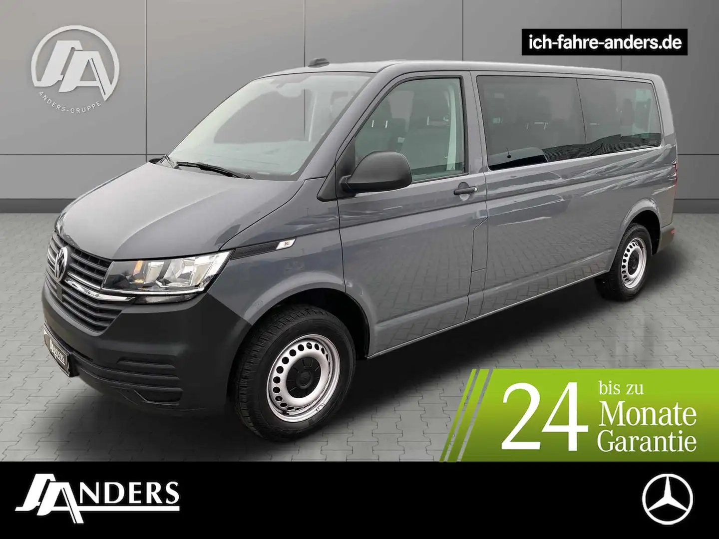 Volkswagen T6.1 Transporter 6.1 Kombi lang FWD +Leder+KAM+AUT Grau - 1