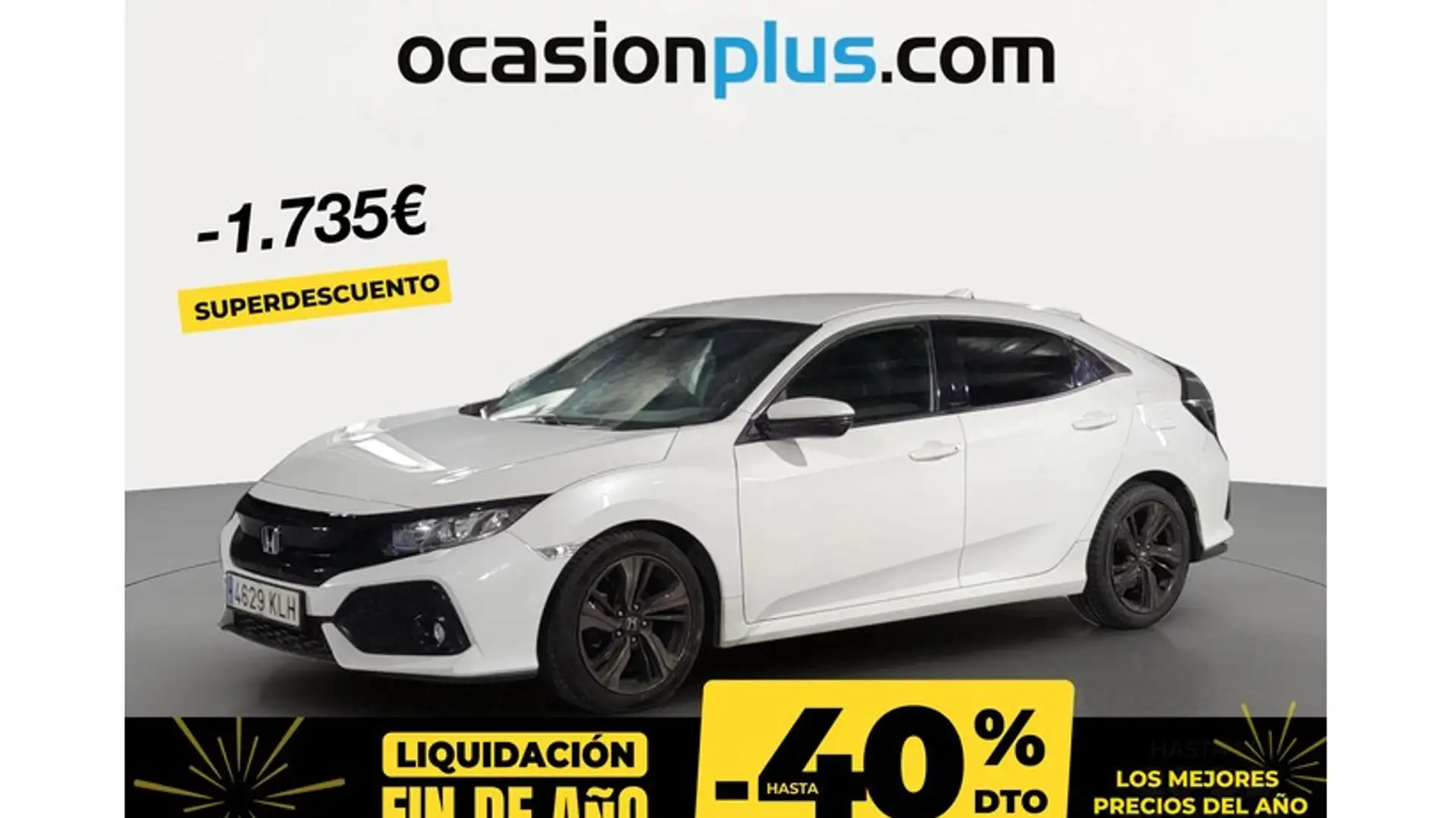 Honda Civic 1.0 VTEC Turbo Elegance Navi CVT Blanc - 1