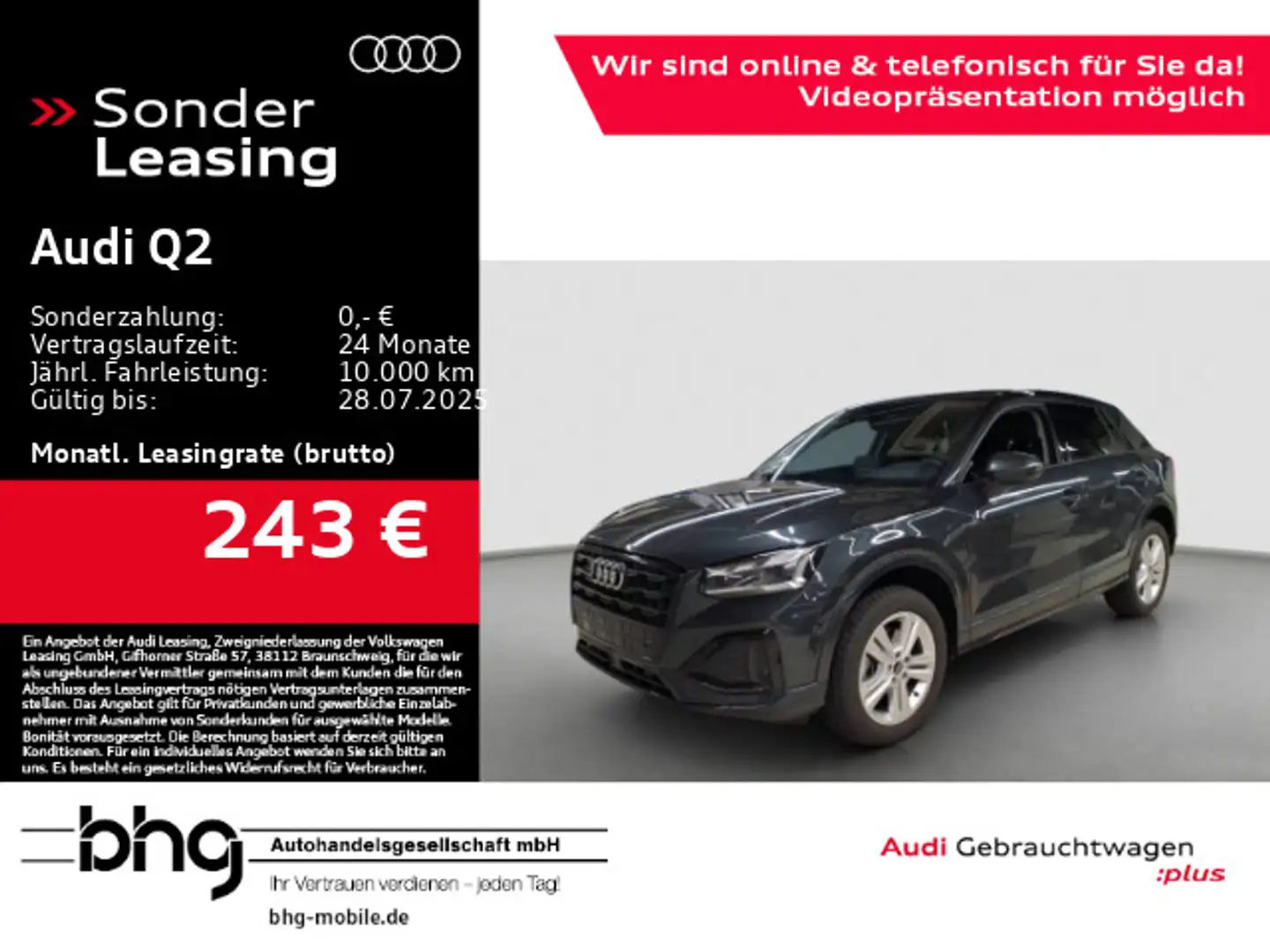 Audi Q2 40 TFSI quattro S tronic advanced Grau - 1