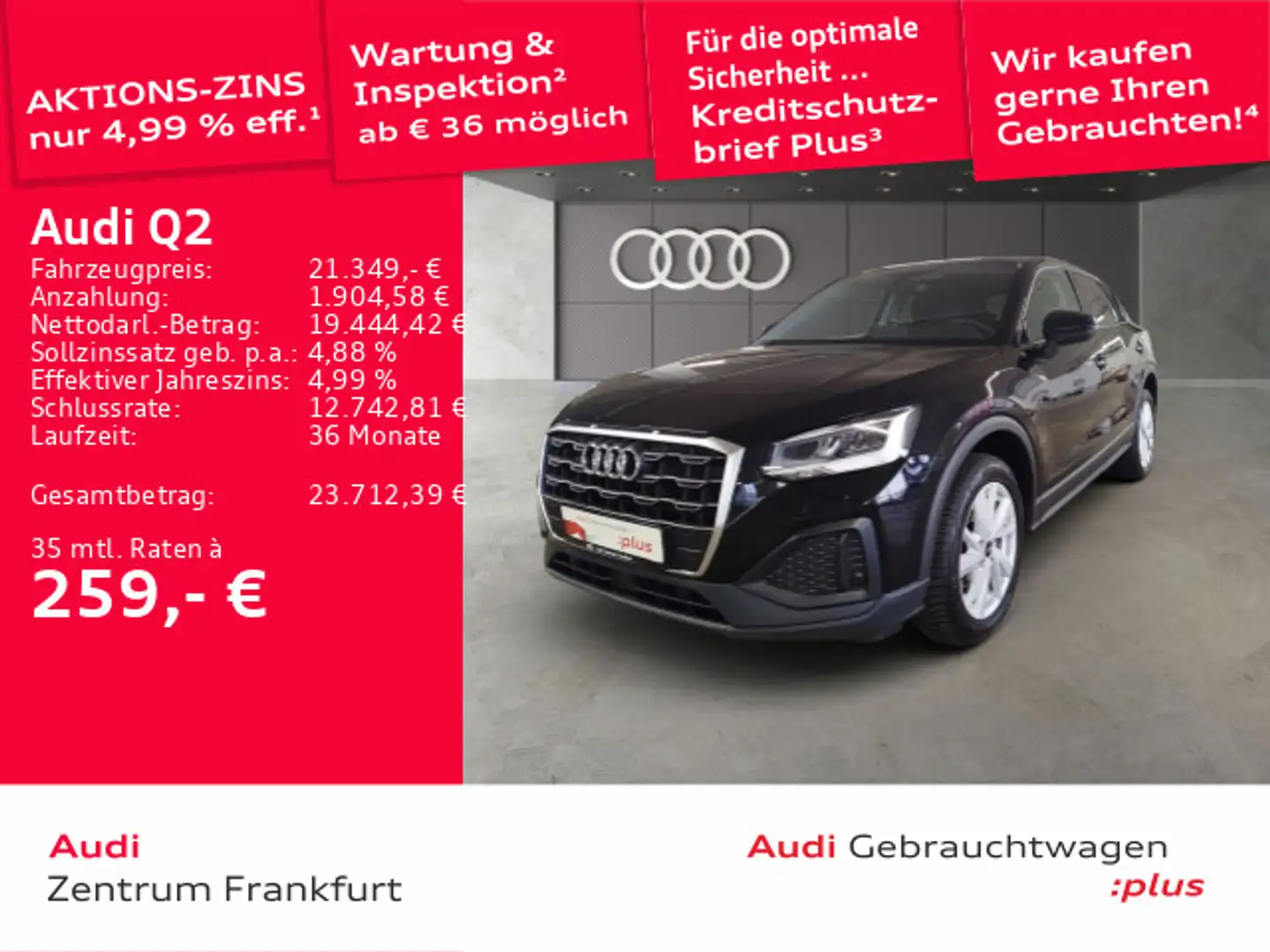 Audi Q2 35 TFSI S tronic LED ACC DAB Tempomat Schwarz - 1