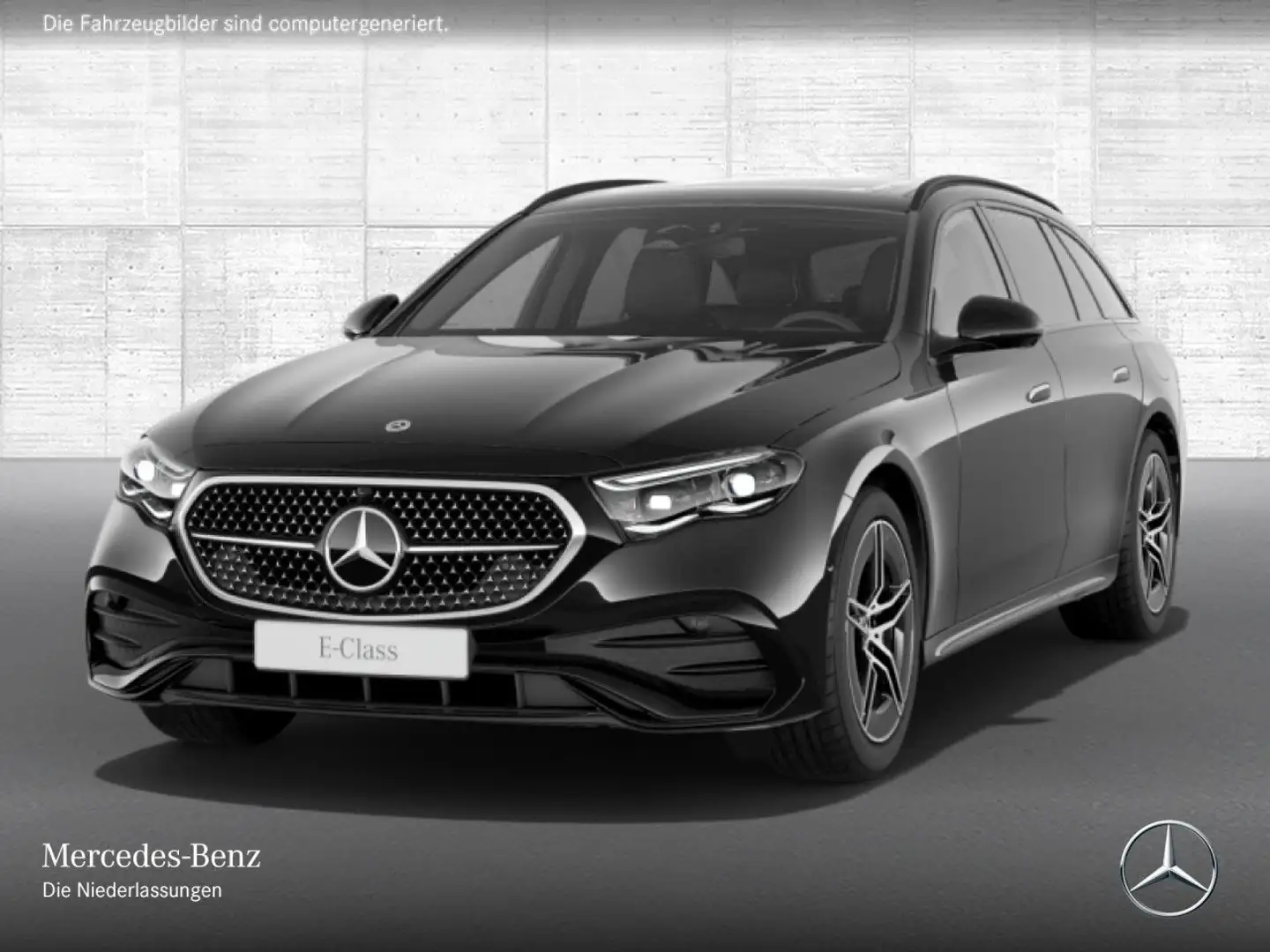 Mercedes-Benz E 300 e T AMG 360° Pano Burmester Distr. AHK Night Schwarz - 2