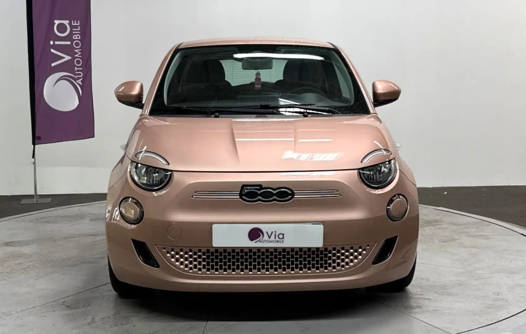 Fiat 500e 500 e 118 ch Icone / Caméra AR Beige - 2