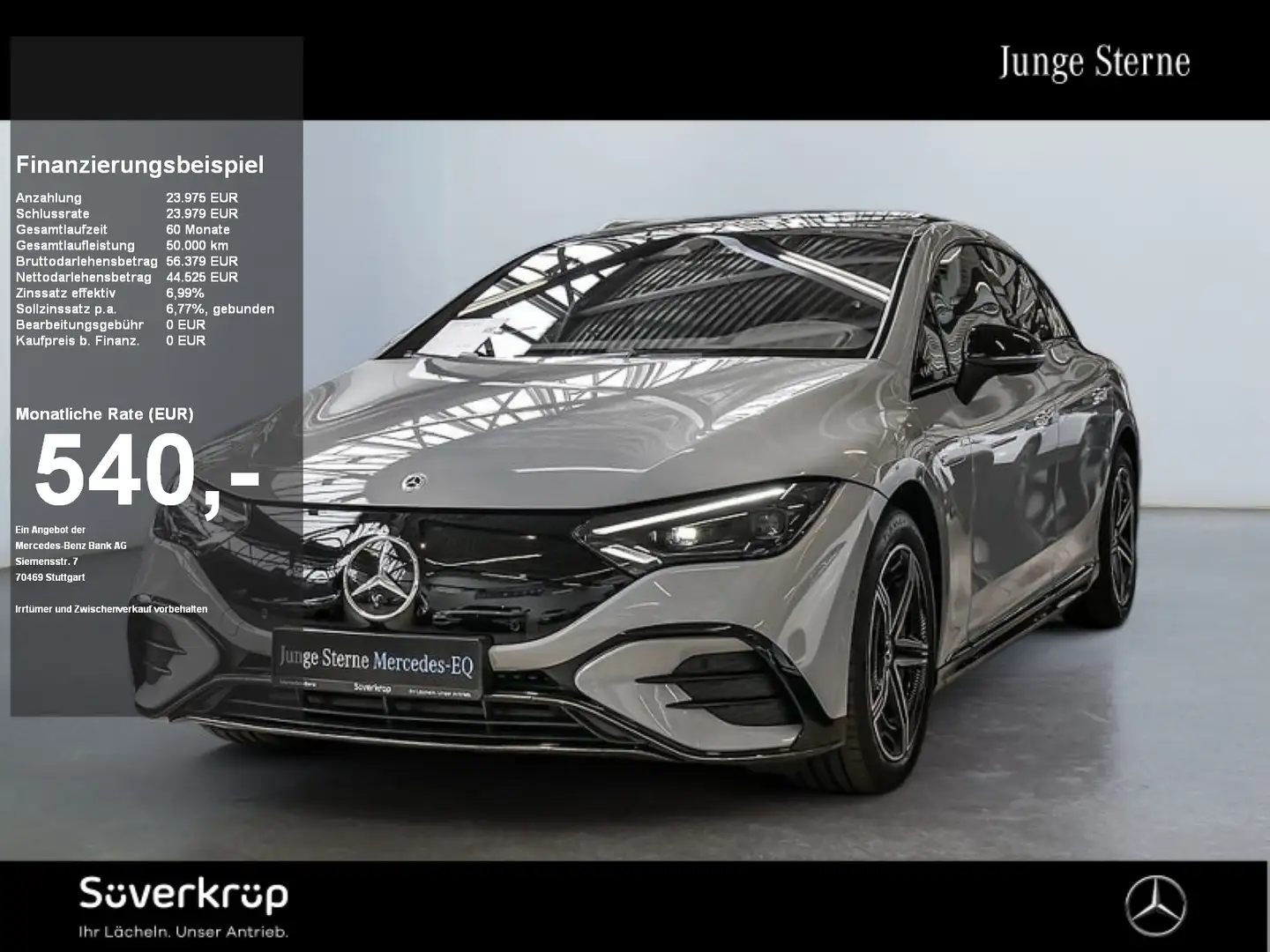 Mercedes-Benz EQE 500 4M , BURM AMG NIGHT DISTR SPUR PANO 360 Gris - 1