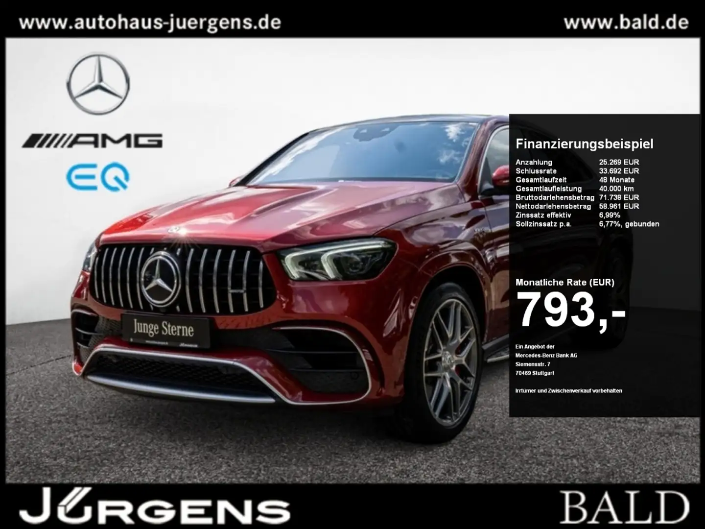 Mercedes-Benz GLE 63 AMG S 4M+ Coupé Pano/Burm/360/Stdhz/Keyl Rouge - 1