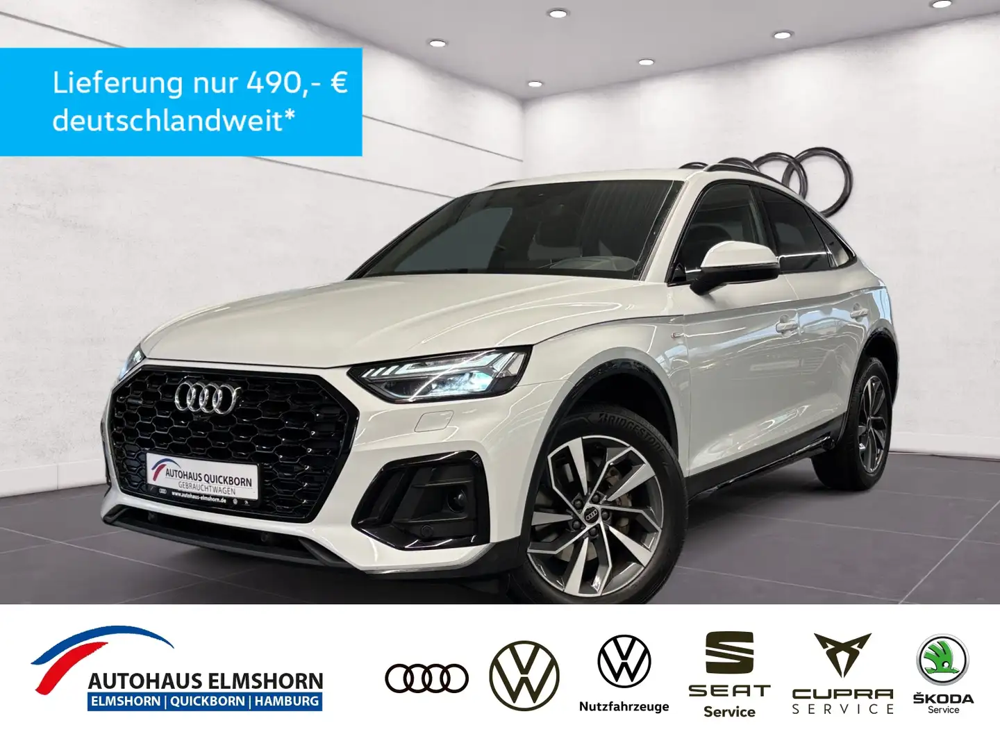 Audi Q5 Sportback 40 TFSI quattro S line BLACK AHK MATRIX Weiß - 1