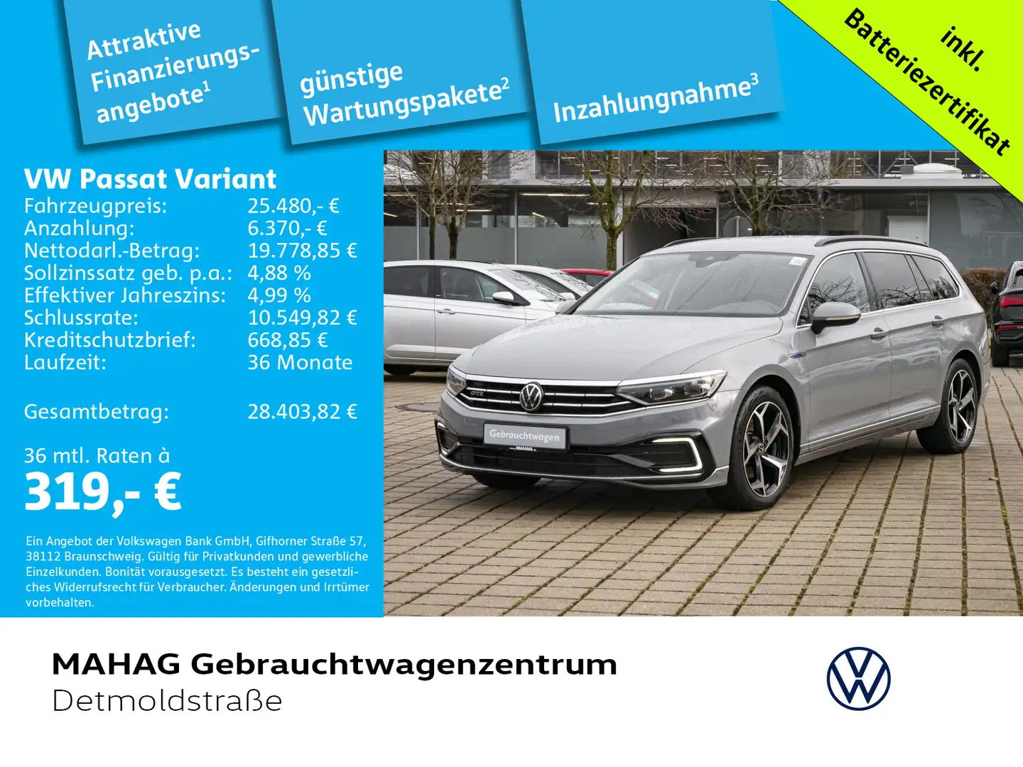 Volkswagen Passat Variant GTE 1.4 TSI eHybrid AHK Navi LED Grau - 1