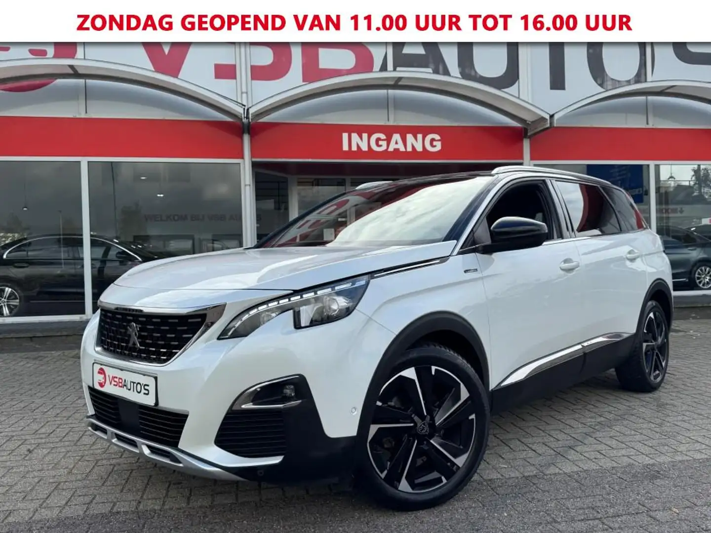 Peugeot 5008 1.2 TURBO GT-LINE HALF-LEER NAVI PANO-DAK CAMERA C Blanc - 1