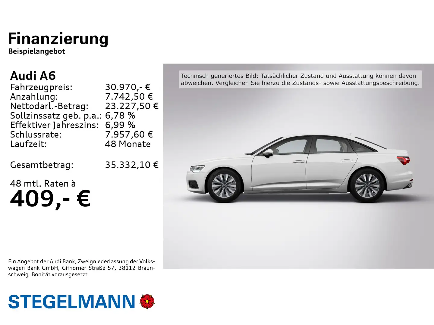 Audi A6 Lim 40 TDI S-tronic *LED*Navi*Soundsystem* Weiß - 2