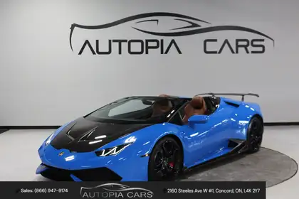 Blue 2016 Lamborghini Huracan LP 610-4 Spyder Convertible All-Wheel Drive Automatic