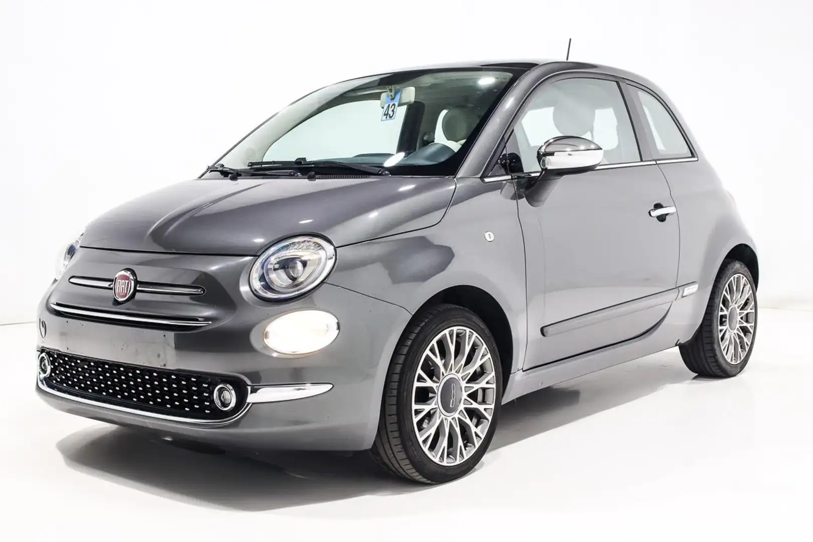 Fiat 500 1.2i 70 - LOUNGE PANO - JA16 - GPS - CLIM AUTO Gris - 2
