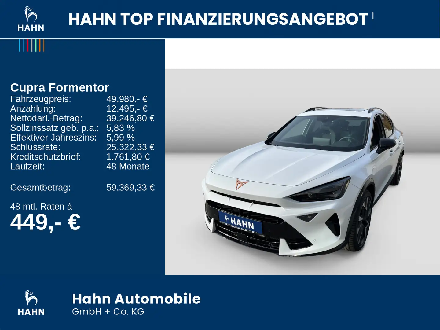 CUPRA Formentor VZ 2.0TSI 333PS DSG AHK Matrix TopView Weiß - 2