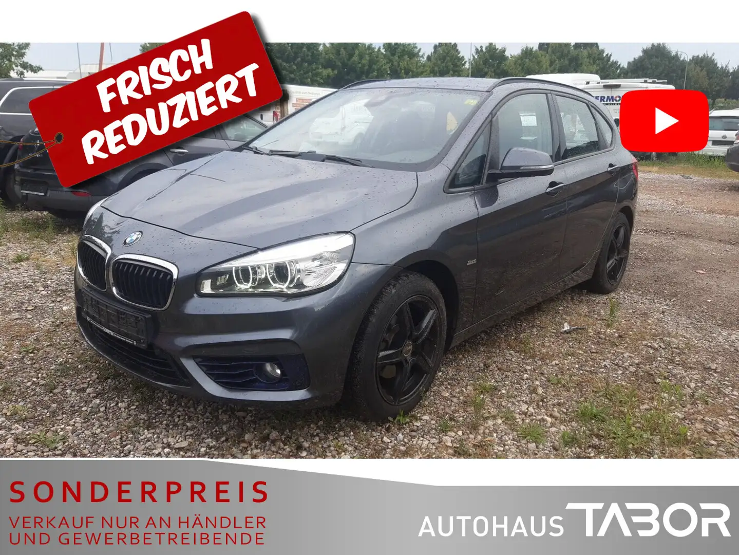 BMW 218 218d Sport Line Active Tourer Navi LED PDC Klima Grau - 1