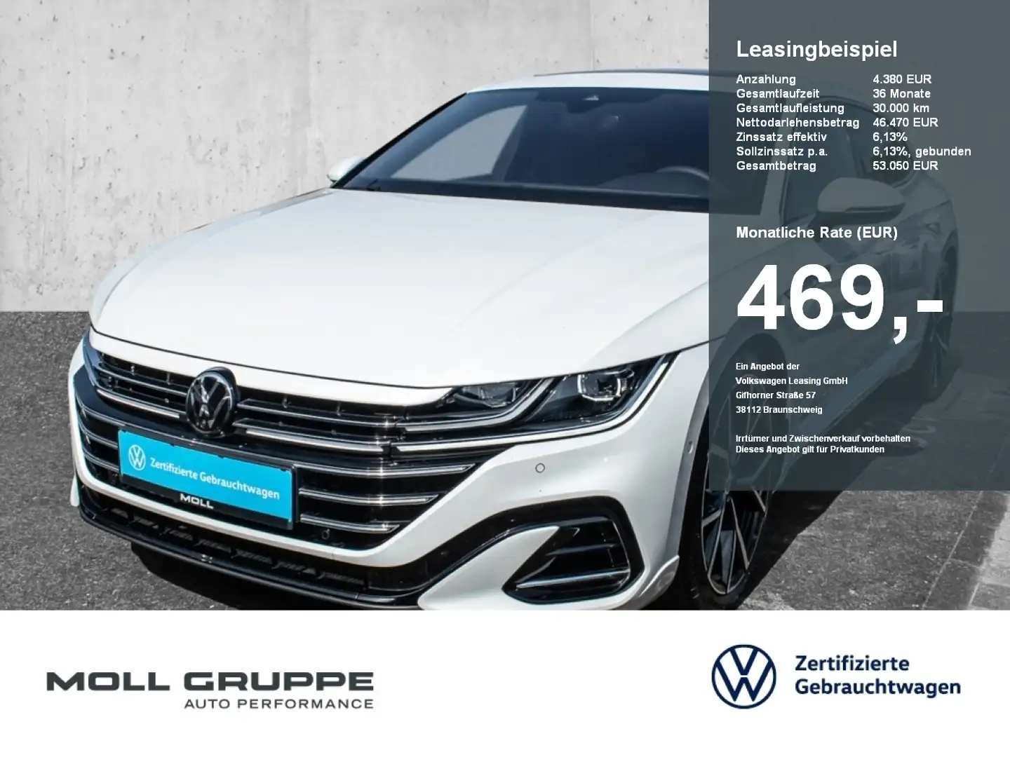 Volkswagen Arteon Shooting Brake 2.0 l TSI 4MOTION 360 ACC Weiß - 1