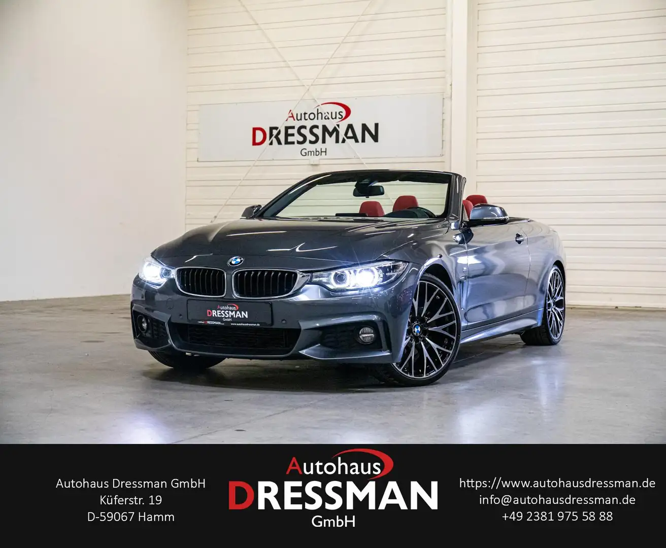 BMW 430 d Cabrio M Sport LEDER KAMERA HEAD-UP 19 ZOLL Grau - 1