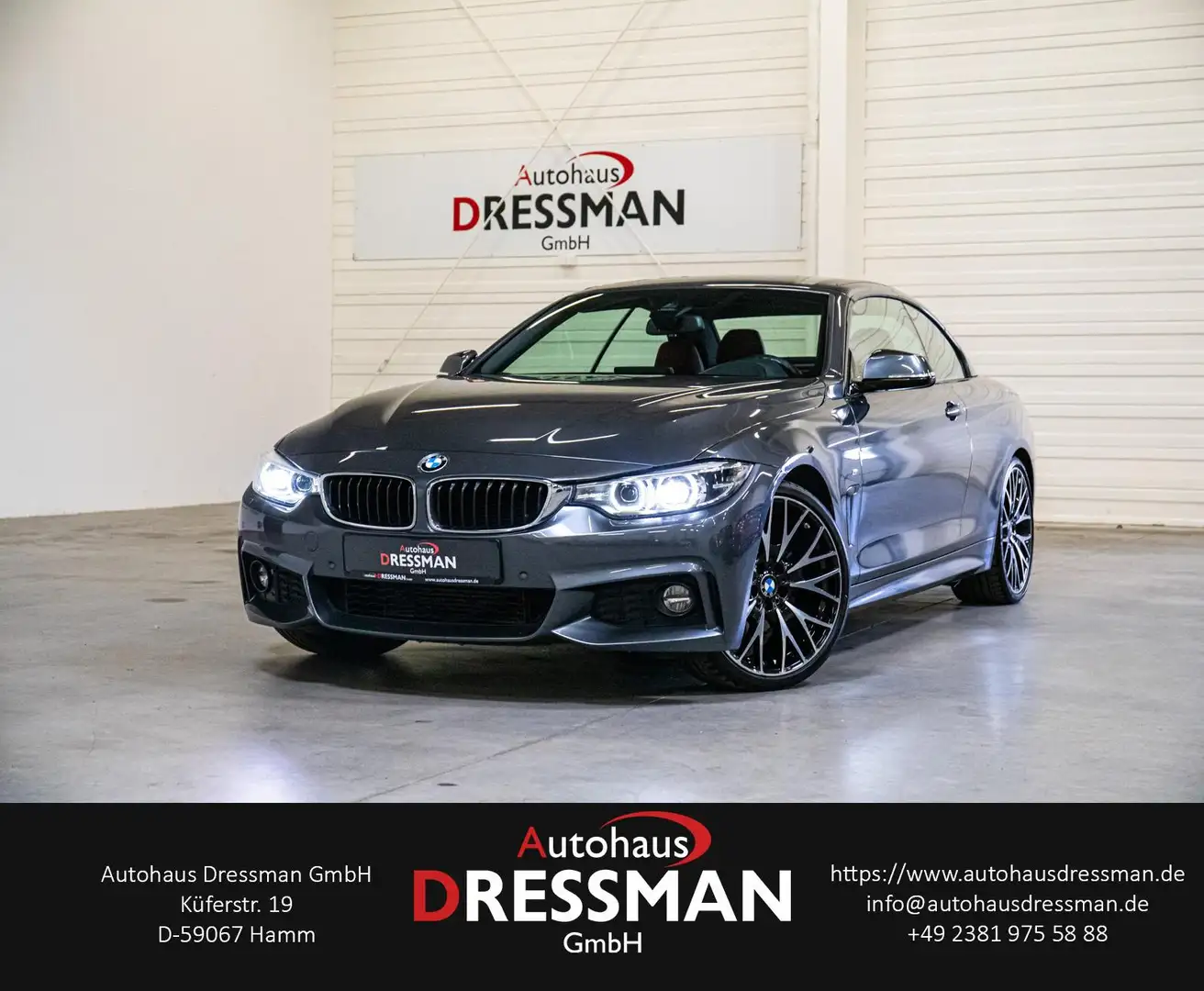 BMW 430 d Cabrio M Sport LEDER KAMERA HEAD-UP 19 ZOLL Grau - 2