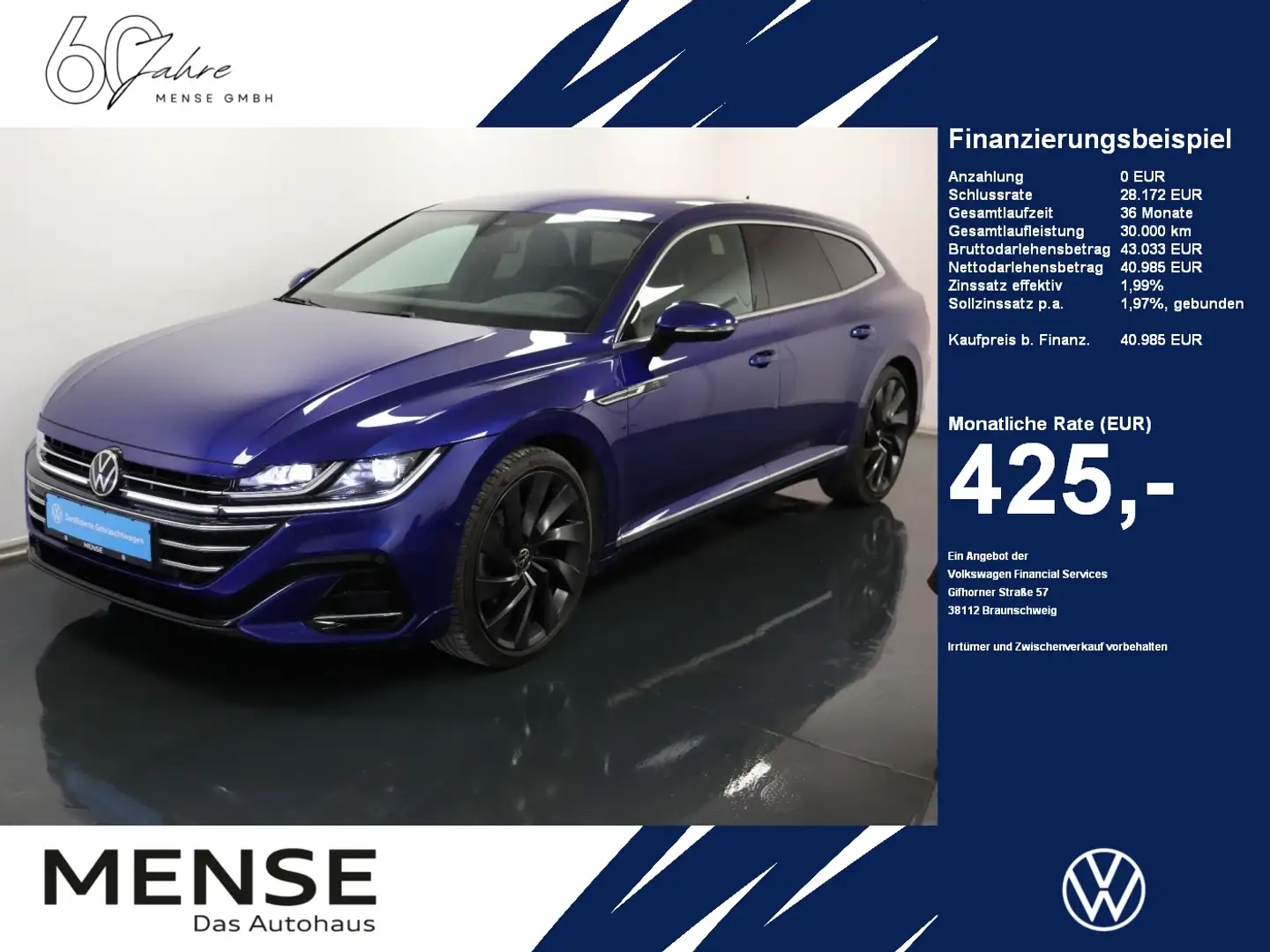 Volkswagen Arteon Shooting Brake 2.0 TDI DSG R-line |AHK|LM Bleu - 1