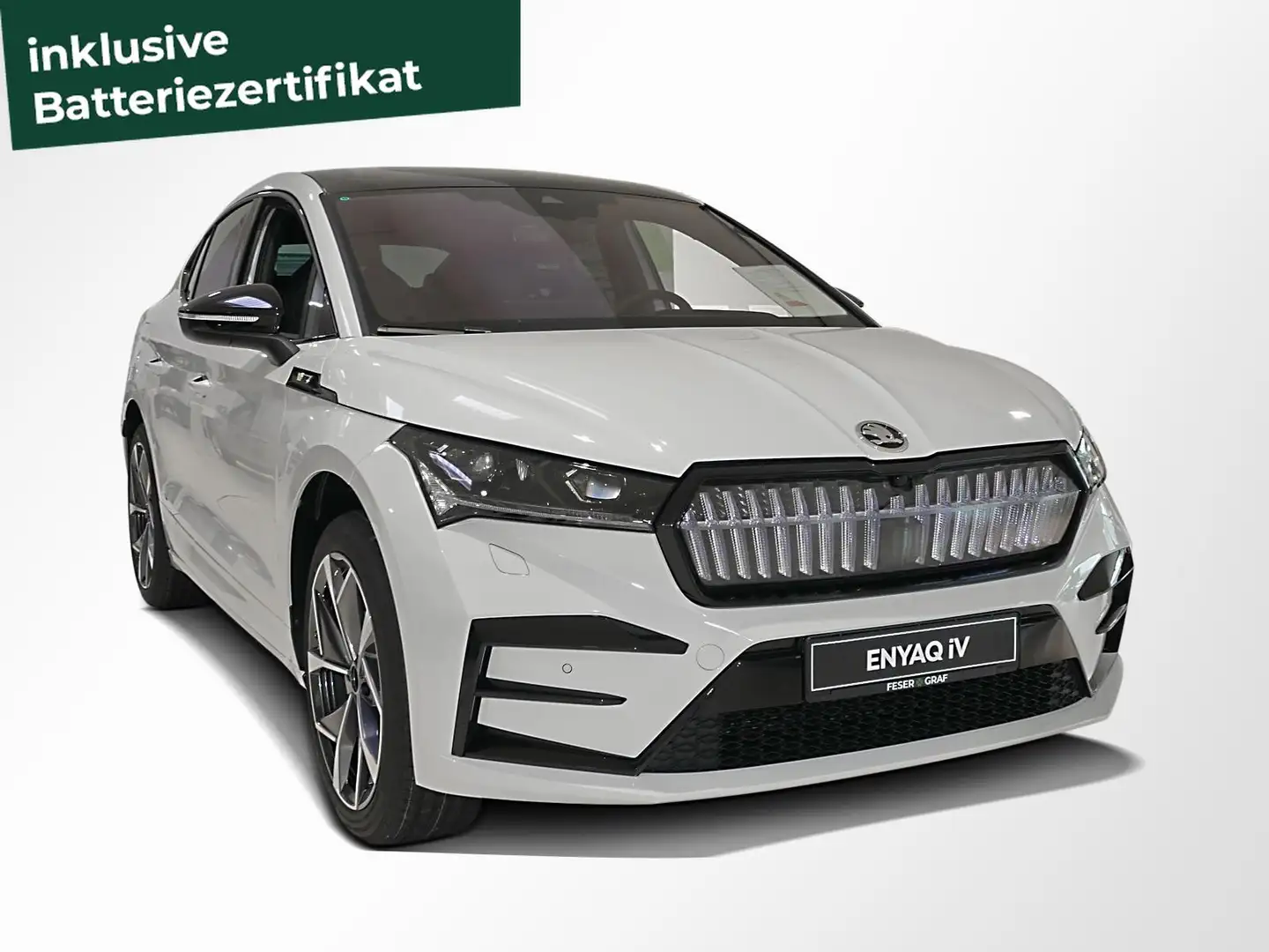 Skoda Enyaq Coupé RS 82 kWh 4x4 AHK Matrix Pano WäPu Weiß - 2
