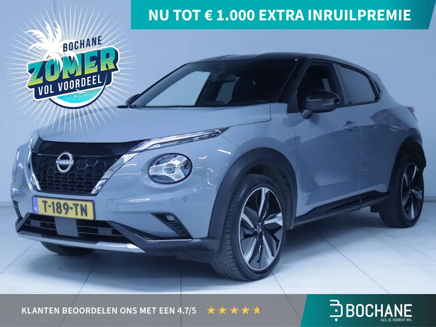 Nissan Juke 1.6 Hybrid 143 N-Design Clima/Navi/Camera Grijs - 1
