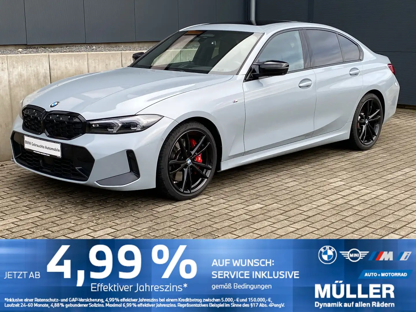 BMW 340 Md xDr SHZ/LED+/hk/360/G-DACH/MEMO/M-Fwk+/AKU Gris - 1