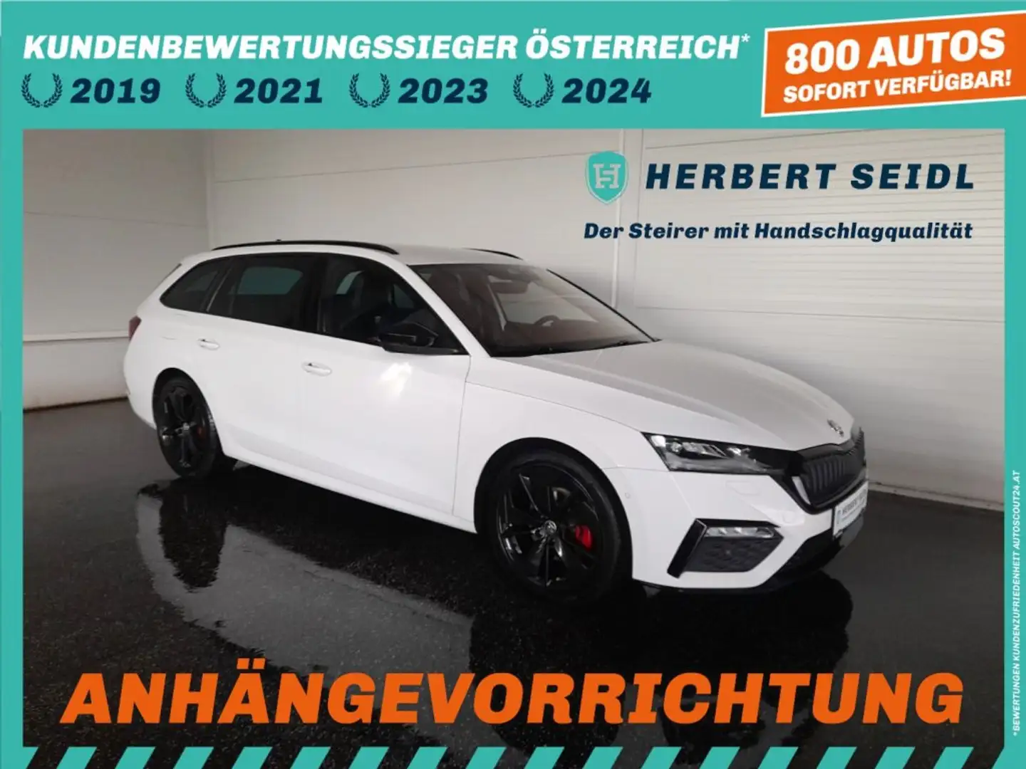 Skoda Octavia Combi RS 2,0 TDI DSG *RS EXKLUSIV INTERIEUR / MATRIX-LED / NAVI / AHV / CANTON / MEMORY & MASSAGE* Weiß - 1